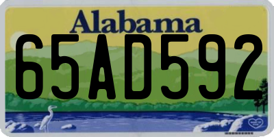 AL license plate 65AD592