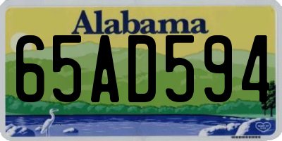 AL license plate 65AD594