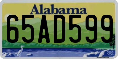 AL license plate 65AD599