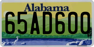 AL license plate 65AD600