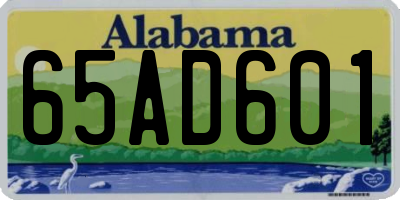 AL license plate 65AD601