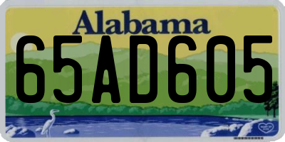 AL license plate 65AD605