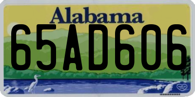AL license plate 65AD606