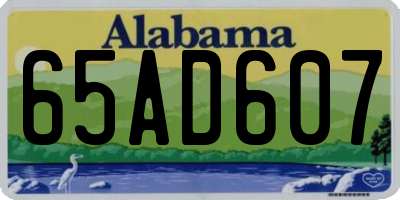 AL license plate 65AD607