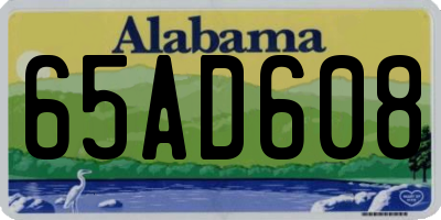 AL license plate 65AD608