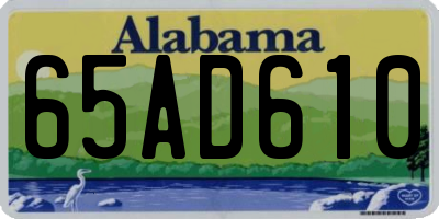 AL license plate 65AD610