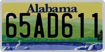 AL license plate 65AD611