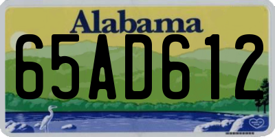 AL license plate 65AD612