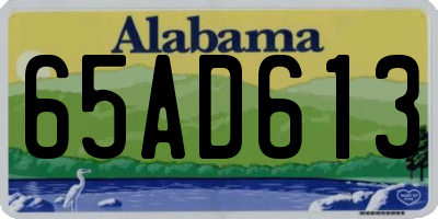 AL license plate 65AD613