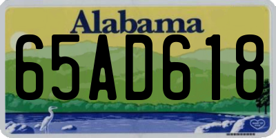 AL license plate 65AD618