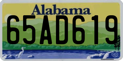 AL license plate 65AD619