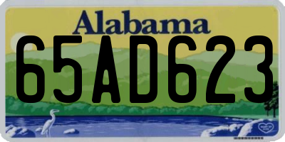 AL license plate 65AD623