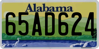 AL license plate 65AD624