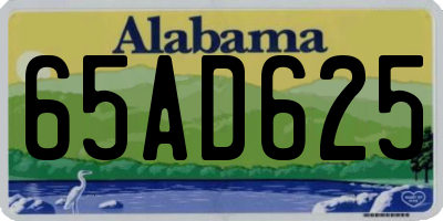 AL license plate 65AD625