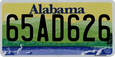 AL license plate 65AD626