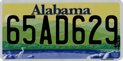 AL license plate 65AD629