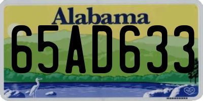 AL license plate 65AD633