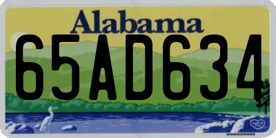 AL license plate 65AD634
