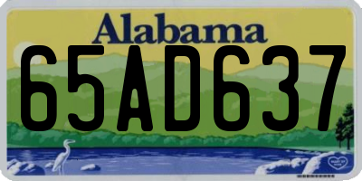 AL license plate 65AD637