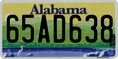 AL license plate 65AD638