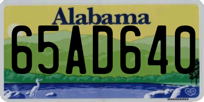 AL license plate 65AD640