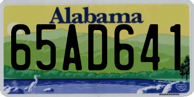 AL license plate 65AD641
