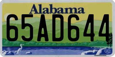 AL license plate 65AD644