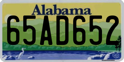 AL license plate 65AD652