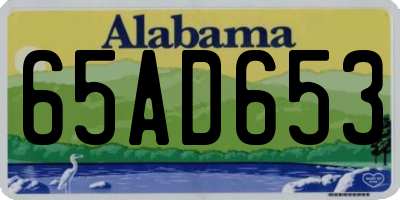 AL license plate 65AD653