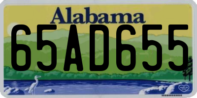 AL license plate 65AD655