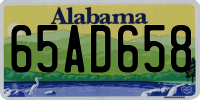 AL license plate 65AD658