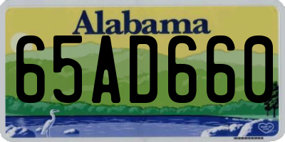 AL license plate 65AD660
