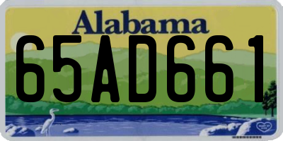 AL license plate 65AD661