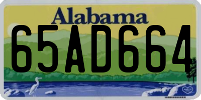 AL license plate 65AD664