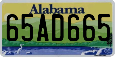 AL license plate 65AD665