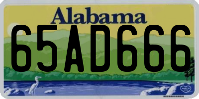AL license plate 65AD666