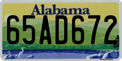 AL license plate 65AD672