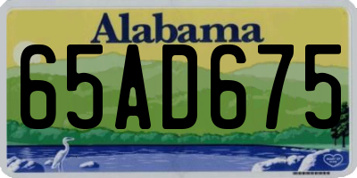 AL license plate 65AD675