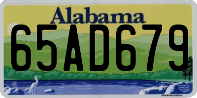 AL license plate 65AD679