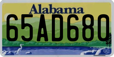 AL license plate 65AD680