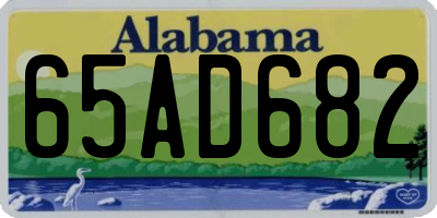 AL license plate 65AD682