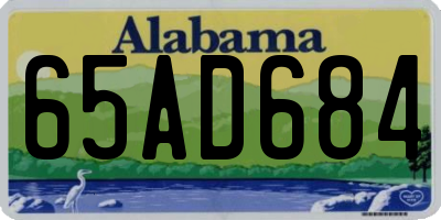 AL license plate 65AD684