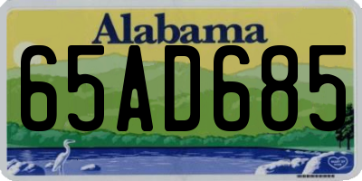 AL license plate 65AD685