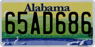 AL license plate 65AD686
