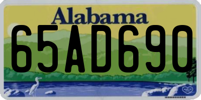 AL license plate 65AD690