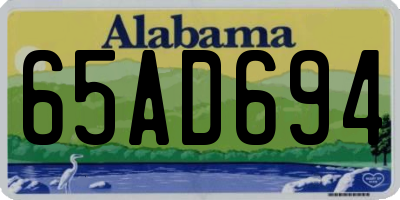 AL license plate 65AD694