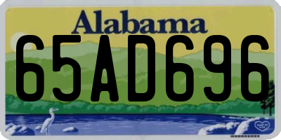 AL license plate 65AD696