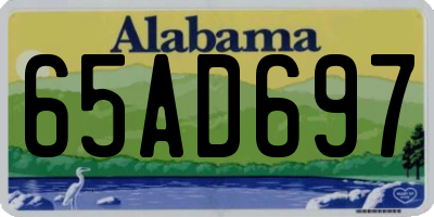 AL license plate 65AD697