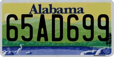 AL license plate 65AD699