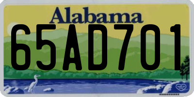 AL license plate 65AD701
